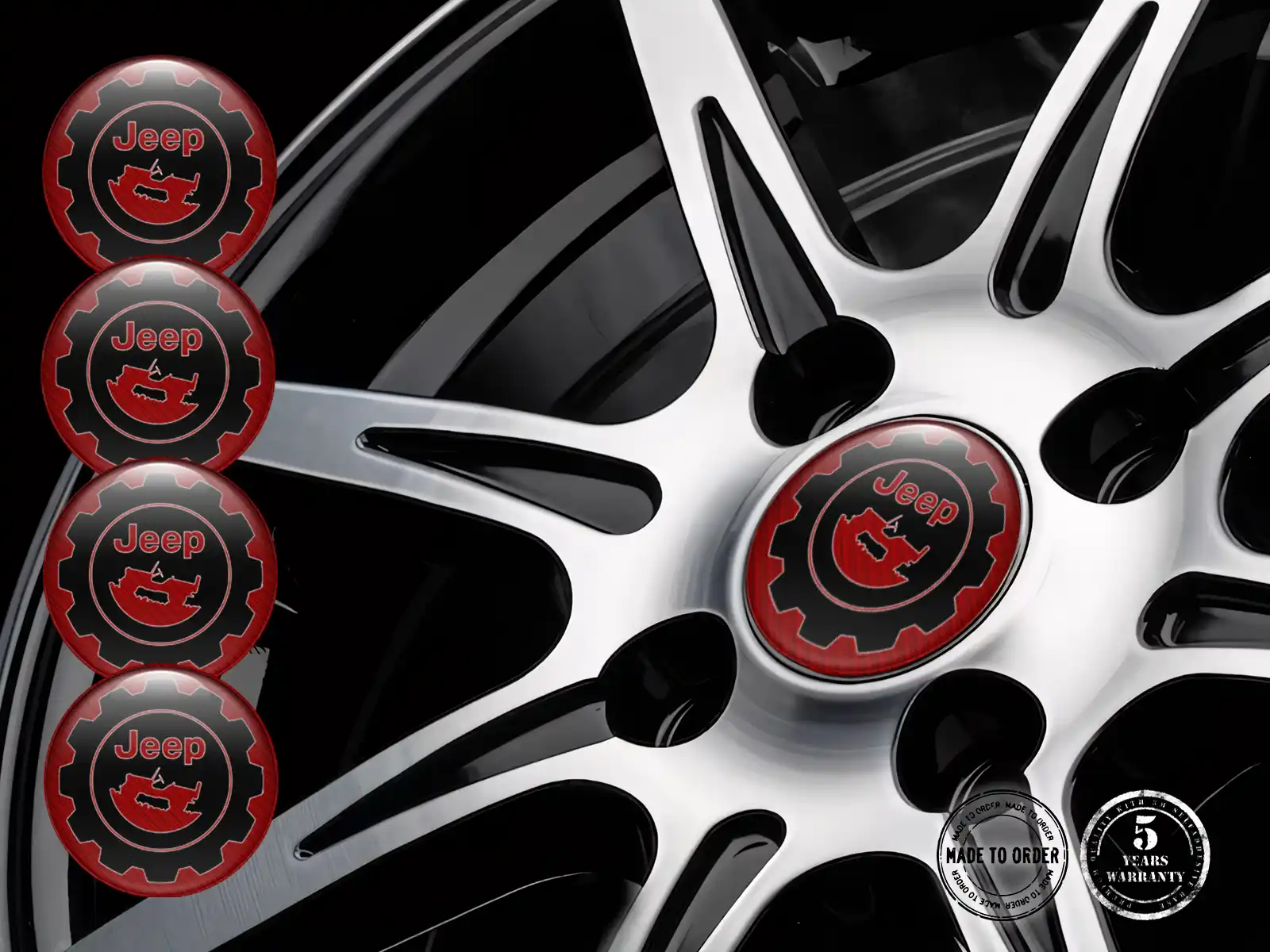 Jeep Insignias de Rueda Edición Emblemas Premium para Autos